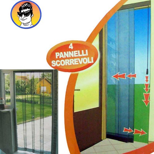 Zanzariera Per Finestra A 4 Pannelli Scorrevoli 100x220cm Zanzariera Per Finestra A 4 Pannelli Scorrevoli 100x220cm